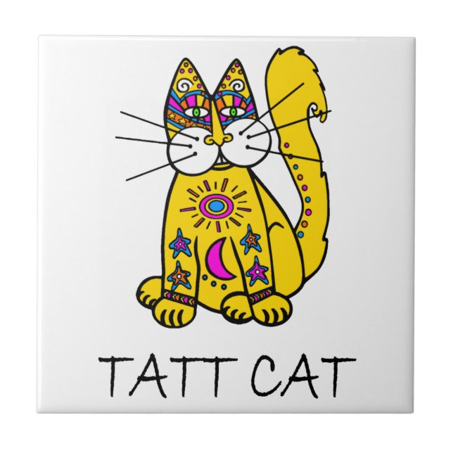 Tatt Cat Kakelplatta (Framsidan)