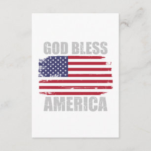 Tattered flagga with "Välsigna dig America" Tilläggskort