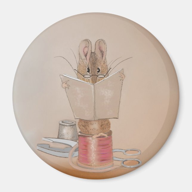 Tatters Mouse Large Refrigerator Magnet (Framsidan)