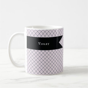 Tattersall Violett Mörkblått Rutigt Tekopp Kaffemugg