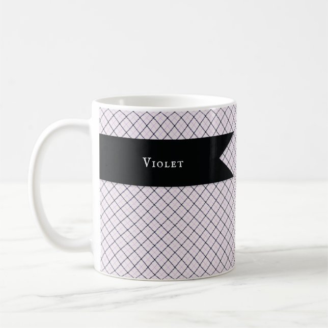 Tattersall Violett Mörkblått Rutigt Tekopp Kaffemugg (Vänster)