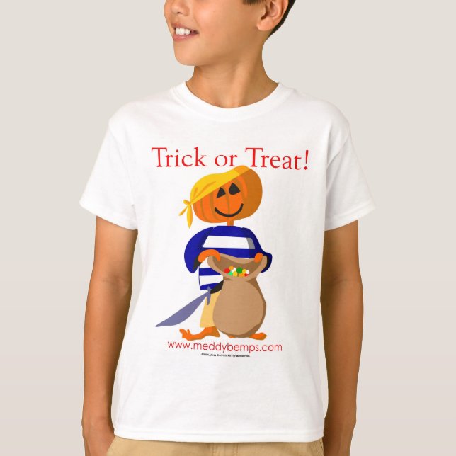 Tattie studsar, lite piraten tee shirt (Framsida)