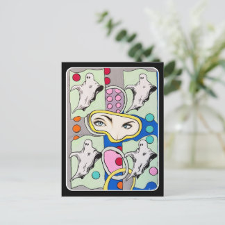 "Tattletales in Spirit Box"-färg på en Helg Vykort