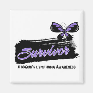 Tatto Butterfly Hodgkins Disease Survivor Magnet