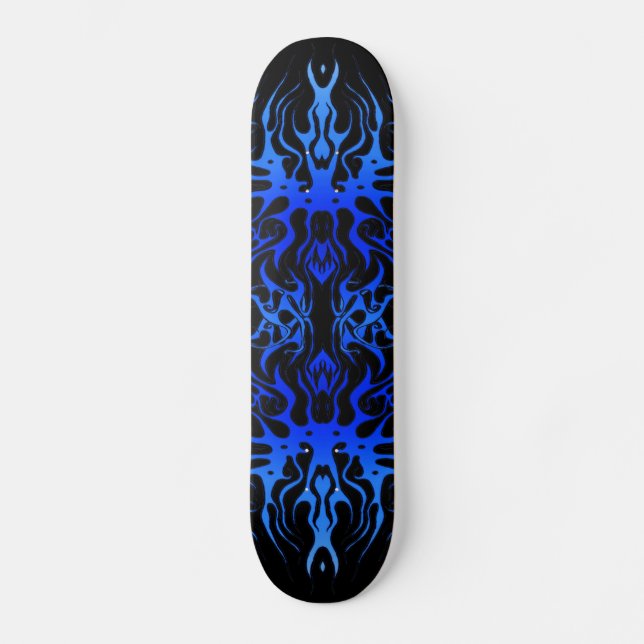 Tatto Heart Arteries blue black Skateboard Bräda 19,5 Cm (Framsida)