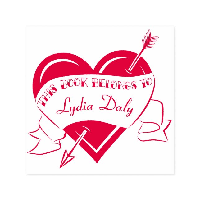 Tatto Heart med pilbokningsplattan Frimärke Självfärgande Stämpel (Design)