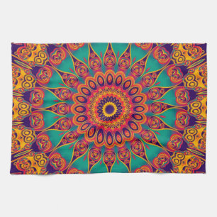 Tatto Kaleidoscope Fractal Kökshandduk