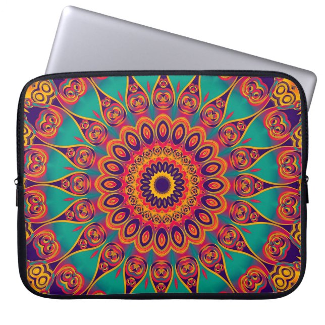 Tatto Kaleidoscope Fractal Laptop Sleeve (Framsidan)