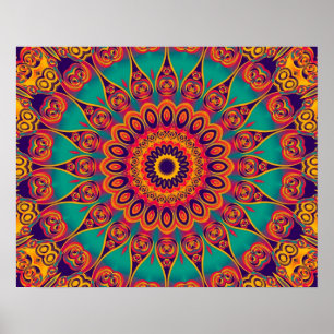 Tatto Kaleidoscope Fractal Poster