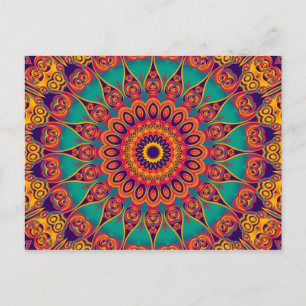 Tatto Kaleidoscope Fractal Vykort