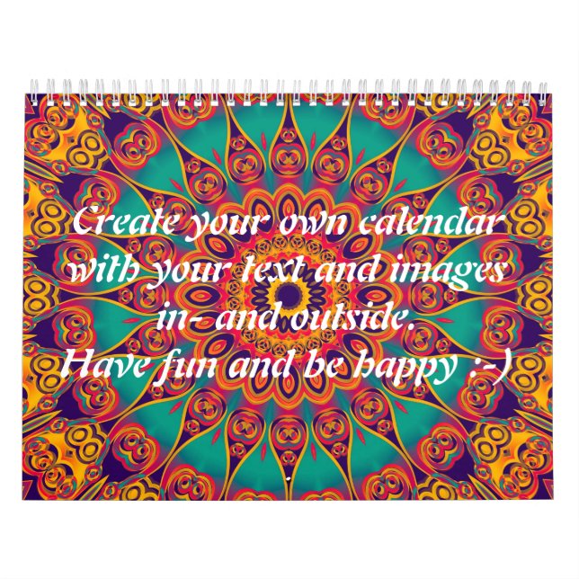 Tatto Kaleidoscope II + din text och bilder Kalender (Omslag)