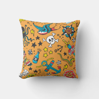 Tatto old school: Cute Seamless Kudde