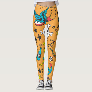 Tatto old school: Cute Seamless Leggings