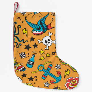 Tatto old school: Cute Seamless Liten Julstrumpa