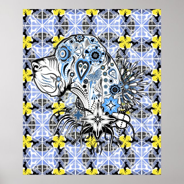 Tatto poster "great dane" (Framsidan)