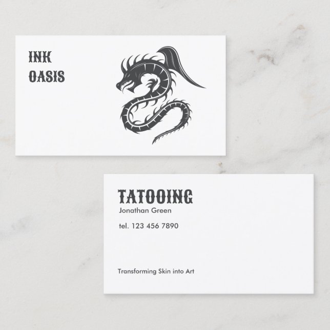 Tatto Shop Visitkort (Fram/baksida)