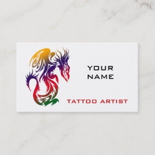 Tatto Studio Affärskort Dragon Visitkort