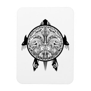 Tatto Tribal Turtle Magnet