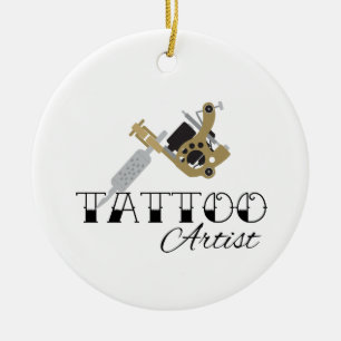 Tattoartist Julgransprydnad Keramik