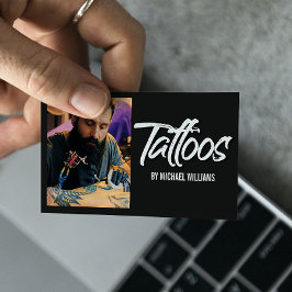 Tattoartist Photo Typography Visitkort