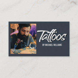 Tattoartist Photo Typography Visitkort