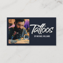 Tattoartist Photo Typography Visitkort