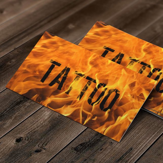 Tattoartist Unik flamma eld Visitkort (Skapare uppladdad)