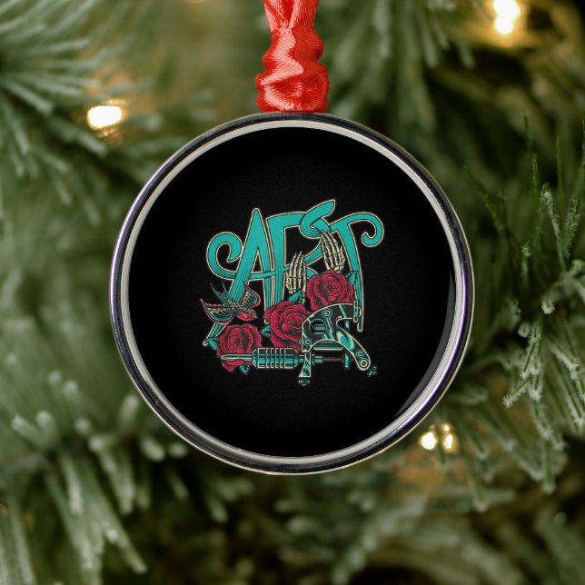 Tattoartisttatueringar är Art Färg-grafik Julgransprydnad Metall (Träd)