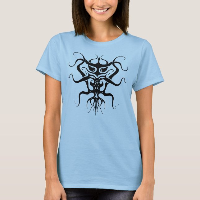 Tattodesign för främmande arter - svart t shirt (Framsida)