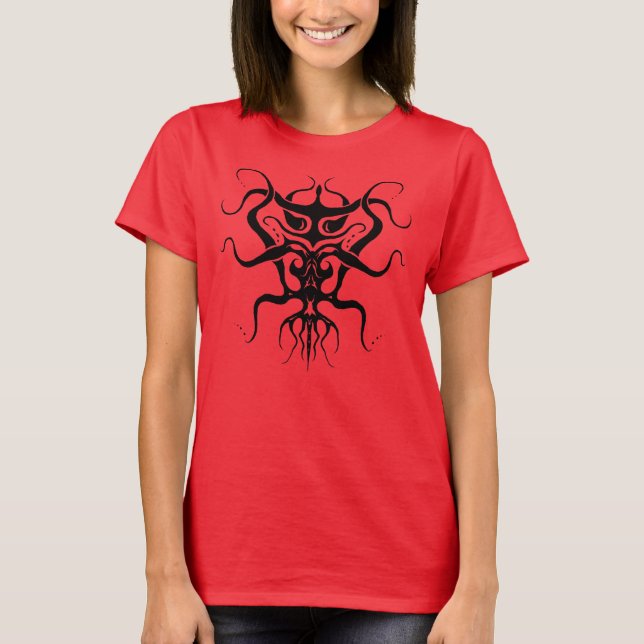 Tattodesign för främmande arter - svart t shirt (Framsida)