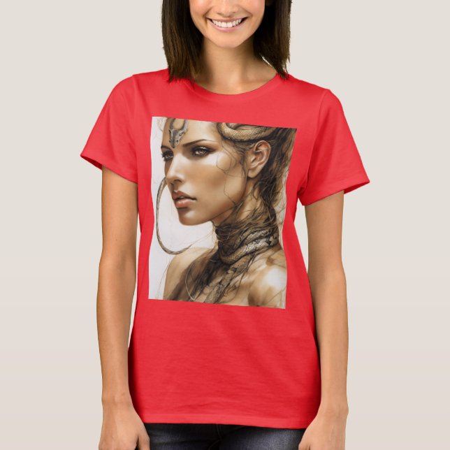 Tattodesign för kraftfulla drakar - Styrkesymbol. T Shirt (Framsida)