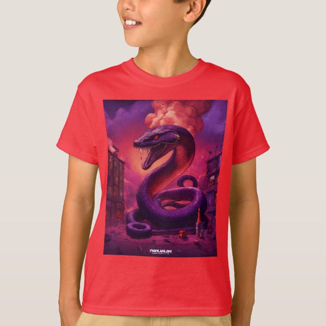 Tattodesign för kraftfulla drakar - Styrkesymbol. T Shirt (Framsida)