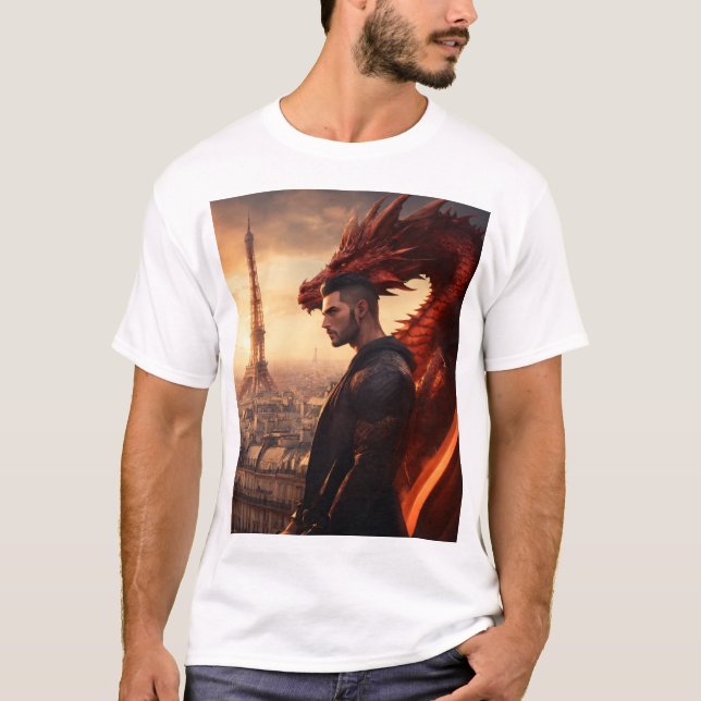 Tattodesign för kraftfulla drakar t shirt (Framsida)