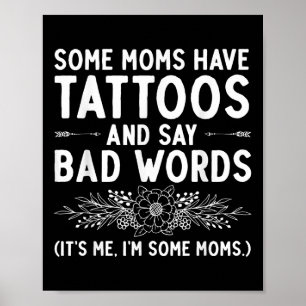 Tattodesign för Mamma-kvinnor, tattoartist ta Poster