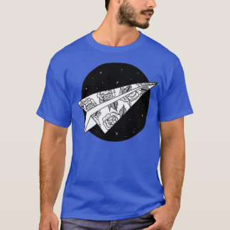 Tattodesign för pappra Flygplan Blommigt T Shirt