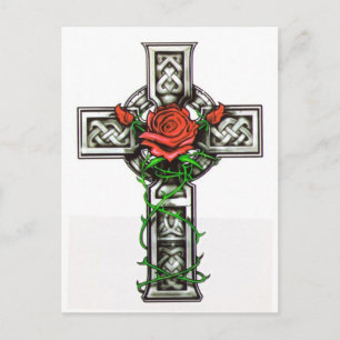 Tattodesign för ro kor vykort