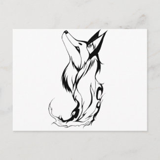 Tattodesign för stamfox vykort