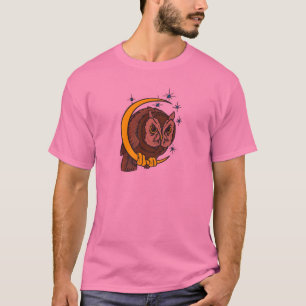Tattodesign för uggla och Måne T-shirt