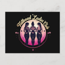 Tattoed Dam Klubb, färgad i svart