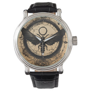 Tattoed Elegance: Circular Design Manar bevakning" Armbandsur