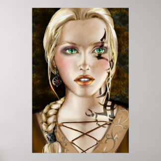 Tattoed Girl Mini Poster