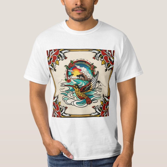 "Tattoed Himlar: Birds Edition Tee" T Shirt (Framsida)