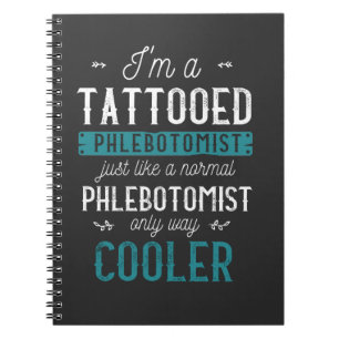 Tattoed Phlebotomist Intron Tattoo Phlebotomy Anteckningsbok