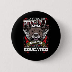 Tattoed Pitbull Mamma Inked and Educated Hund Tatt Knapp