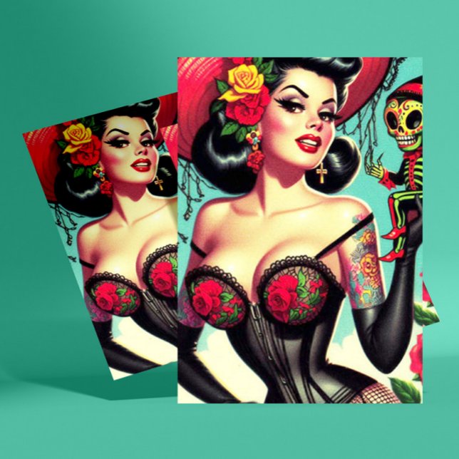 Tattoed Witch Pin-up Vykort (Skapare uppladdad)