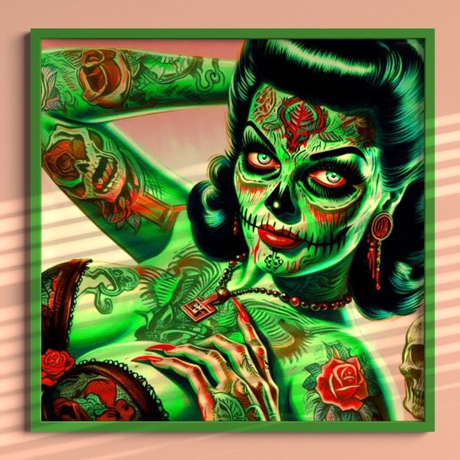 Tattoed Zombie Pin-up Poster (Skapare uppladdad)