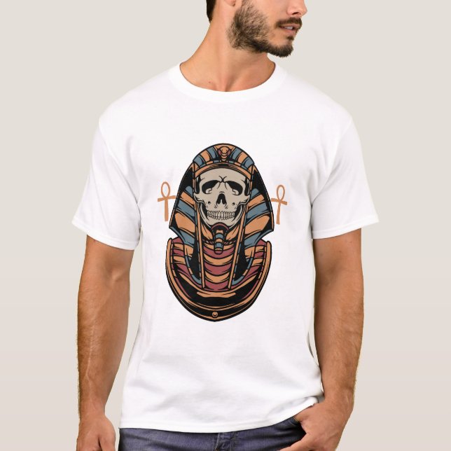 Tattoillustration av faraoh gammal stil t shirt (Framsida)
