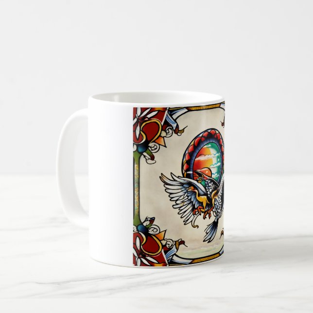 "Tattoinspirerat Mugg med unik design" (Framsida vänster)