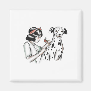 Tattokonstnär med tom Hund för kvinnor _1 Magnet