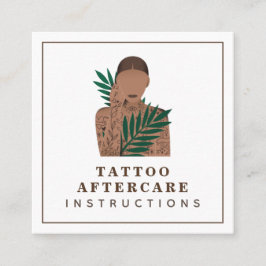 Tattoo Aftercare Instructions Inked Girl Trendig Fyrkantigt Visitkort